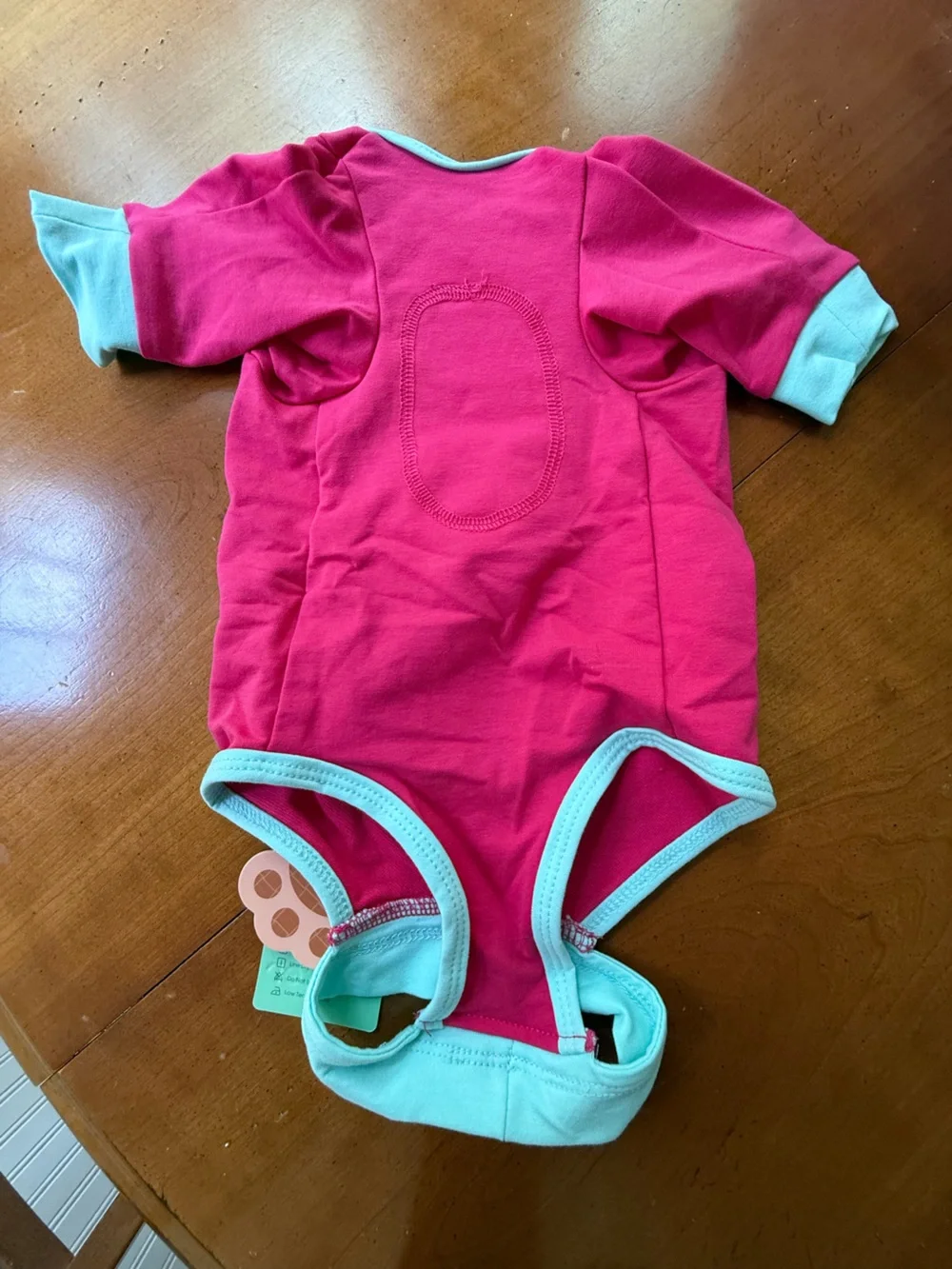 Pink & Mint Dog Onesie NWT
